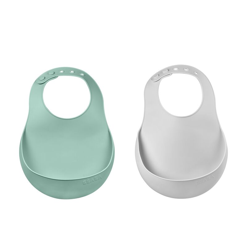 Lot de 2 bavoirs silicone